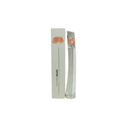 Kenzo Flower Eau de Toilette 100ml – slank, klar glasflakon med rød valmue og sølvfarvet låg i minimalistisk design.