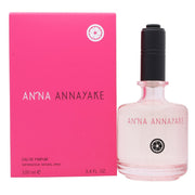 An'Na Annayake Eau De Parfum, Annayake, 100 ml – klar glasflaske med lys rosa væske, afrundet form og sølvfarvet låg