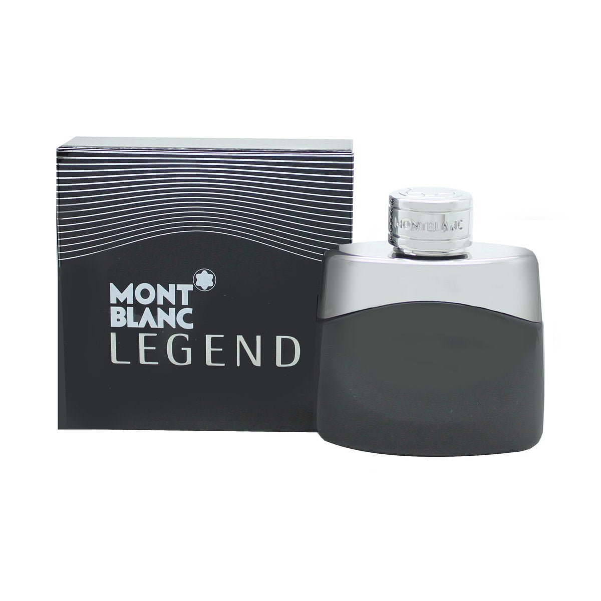 Mont Blanc Legend Eau de Toilette 50 ml, Mont Blanc – sort cylindrisk flakon med sølvkork og diskret logo