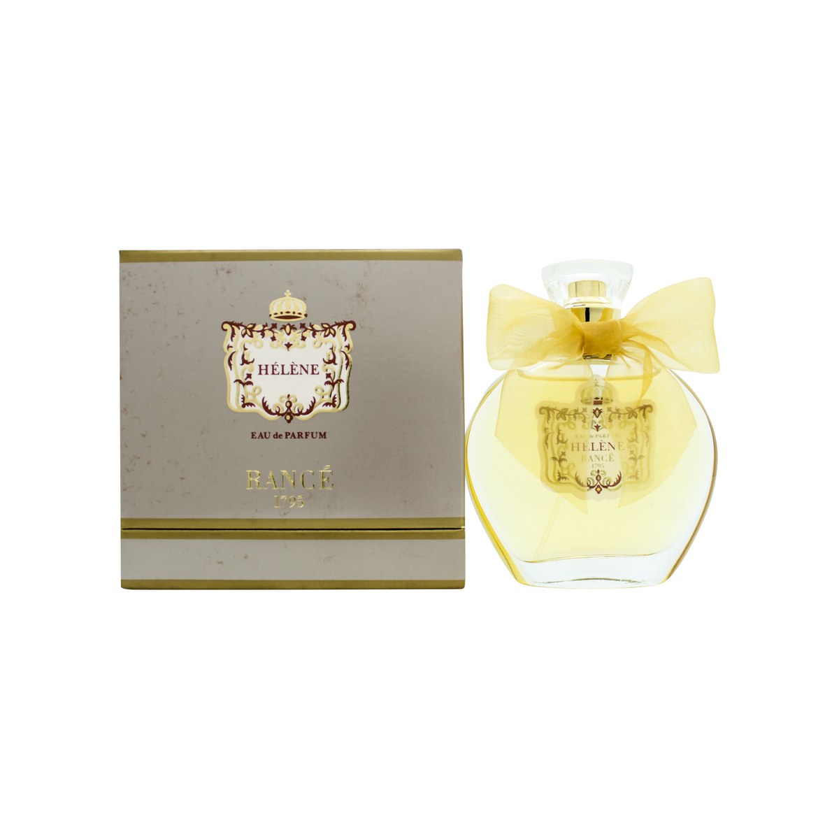 Rance 1795 Helene Eau de Parfum 50 ml flakon i klart glas med gylden væske og rund guldkapsel