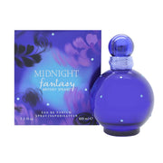 Britney Spears Midnight Fantasy Eau De Parfum 100 ml, rund dybblå flakon med krystaldekoration og spraytop