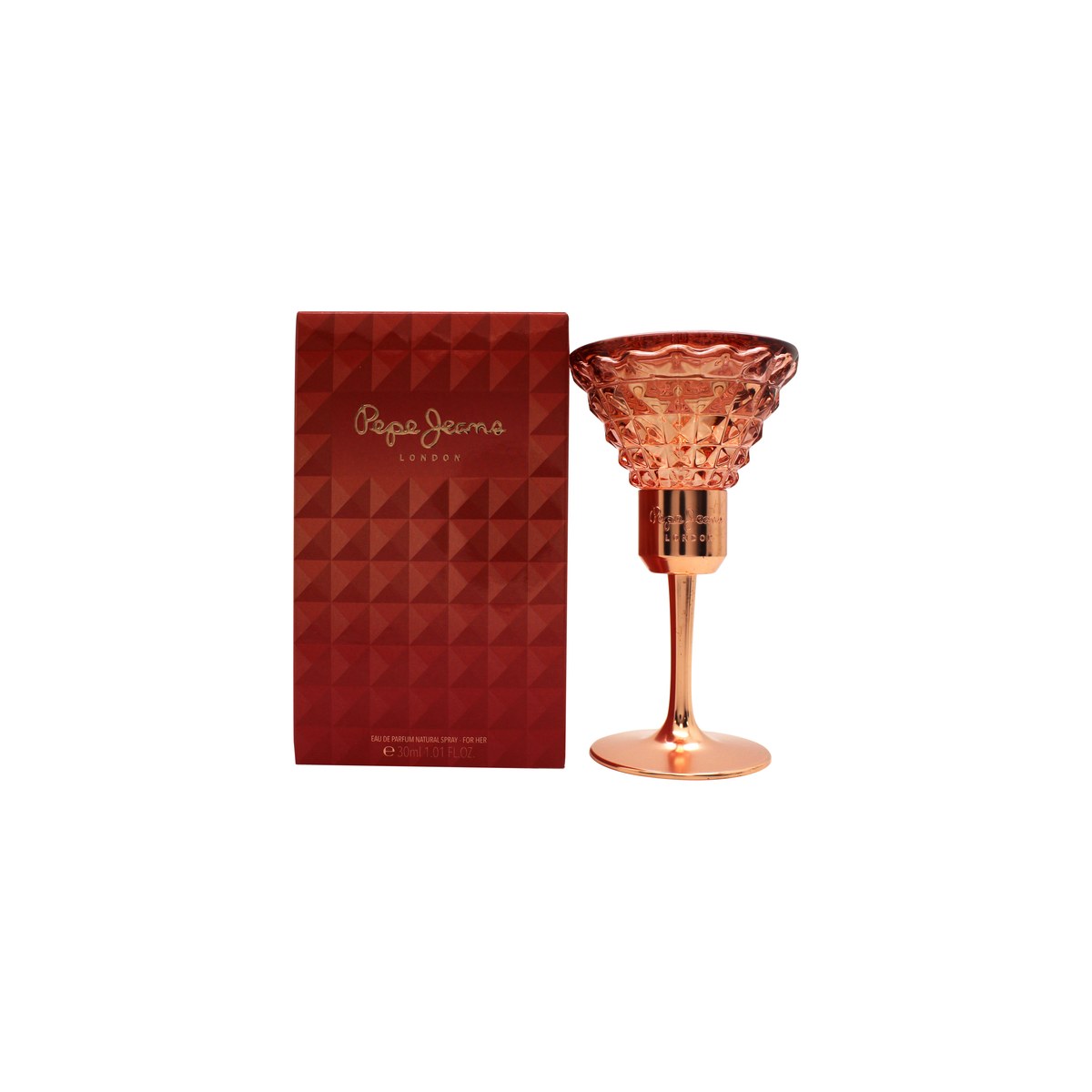 Pepe Jeans For Her Eau de Parfum 30ml fra Pepe Jeans 30 ml i rosa cocktailglasformet flakon med krystal-låg
