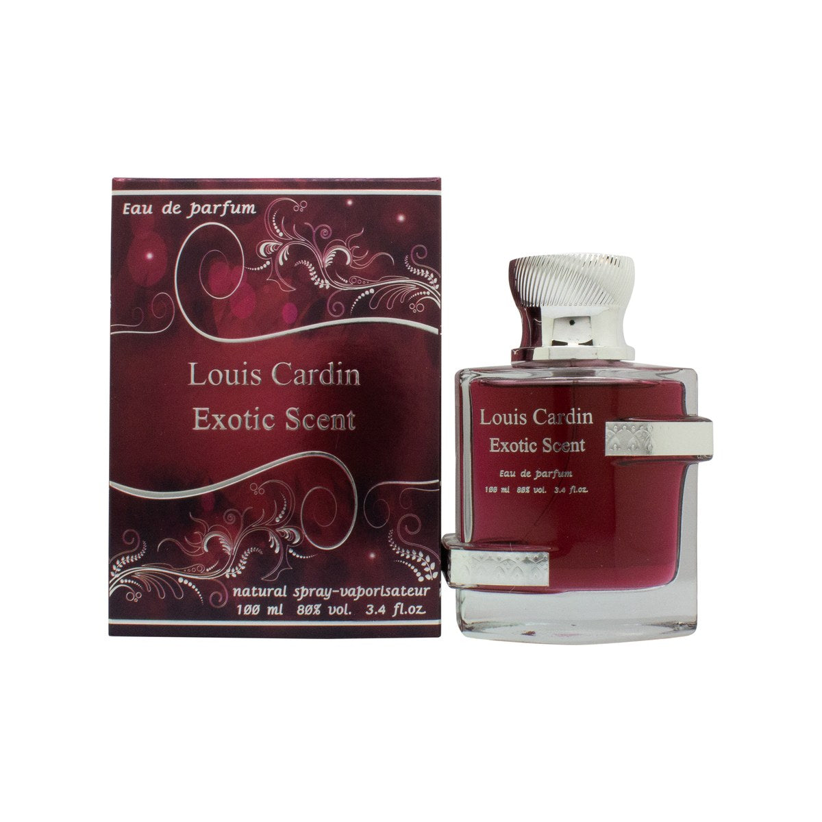 Louis Cardin Exotic Scent Eau de Parfum 100 ml – gylden flakon med sort låg og orientalsk detalje
