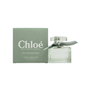 Chloé Naturelle Eau De Parfum, Chloé, 50 ml klar glasflaske med lysgrøn parfumefarve, rund form og grøn bånddetalje