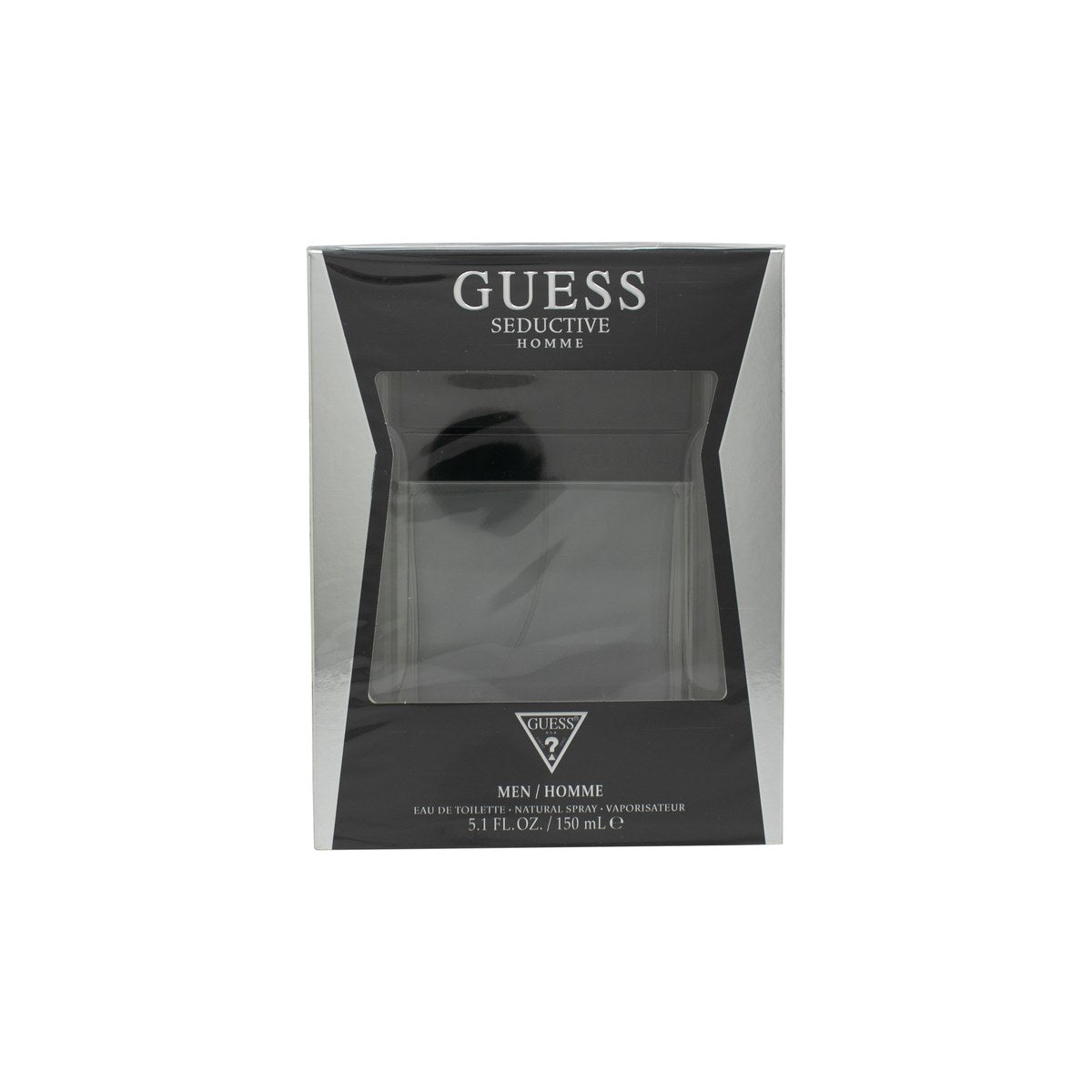 Guess Guess Seductive Homme Eau de Toilette 150 ml, Guess – mørkeblå gradient flakon i firkantet glas med sølvlåg