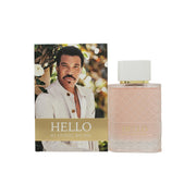 Lionel Richie Hello for Women Eau de Toilette 100 ml – buet rosa glasflaske med guldfarvet låg og signaturtryk