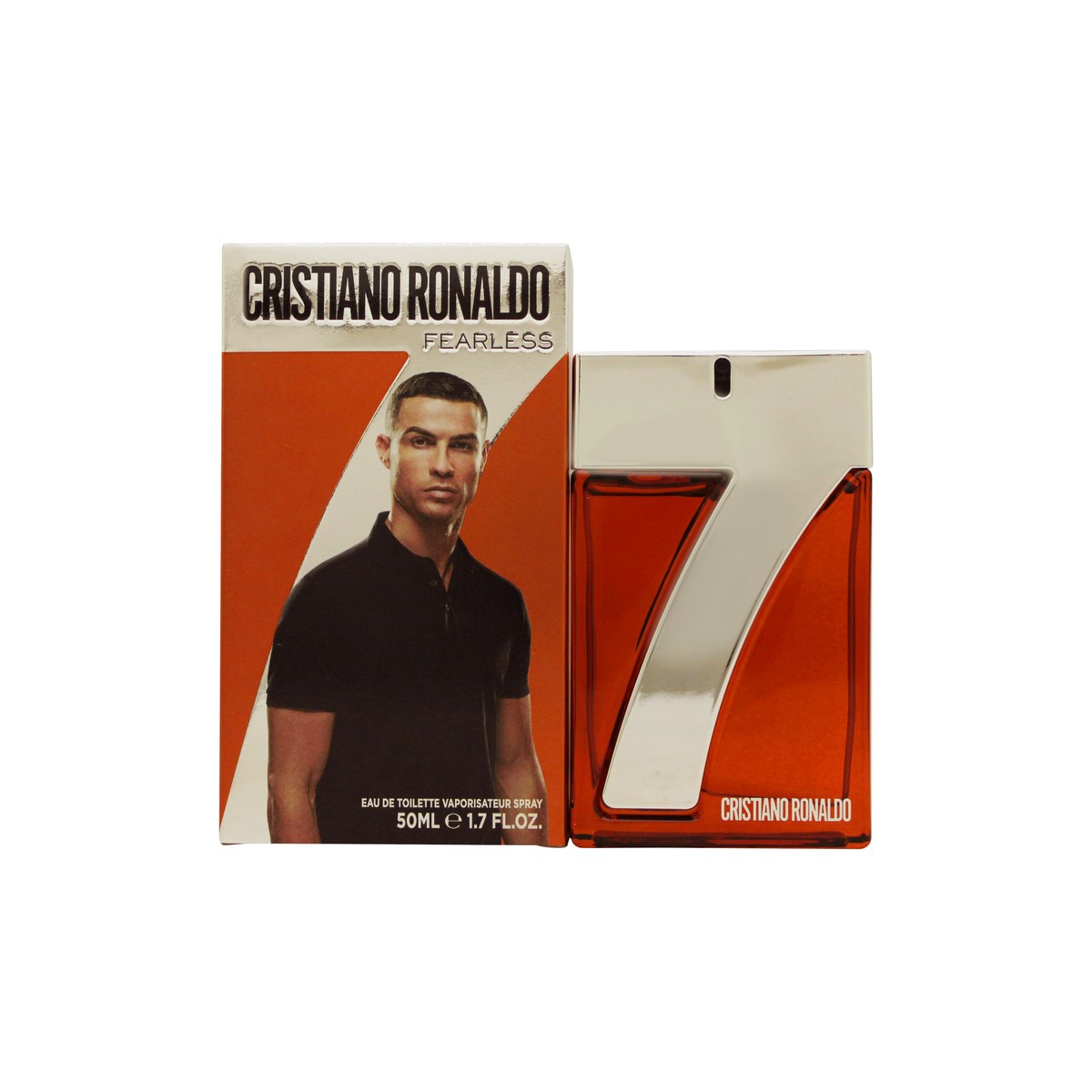Cristiano Ronaldo CR7 Fearless Eau de Toilette 50 ml fra Cristiano Ronaldo i sort og gylden, kantet flakon med CR7-logo