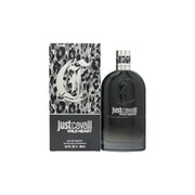 Roberto Cavalli Just Cavalli Wild Heart for Him, Roberto Cavalli, 90 ml – sort glasflakon med gulddetaljer og sort låg