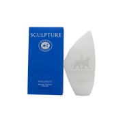 Nikos Sculpture Mykonos Eau de Parfum, Nikos, 100 ml – klar blå flakon i buet, skulpturel form med sølvdetaljer