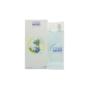 Kenzo L'Eau Kenzo Pour Homme Hyper Wave Eau de Toilette 100 ml fra Kenzo – klar blå flakon med bølget glas og sølvkapsel