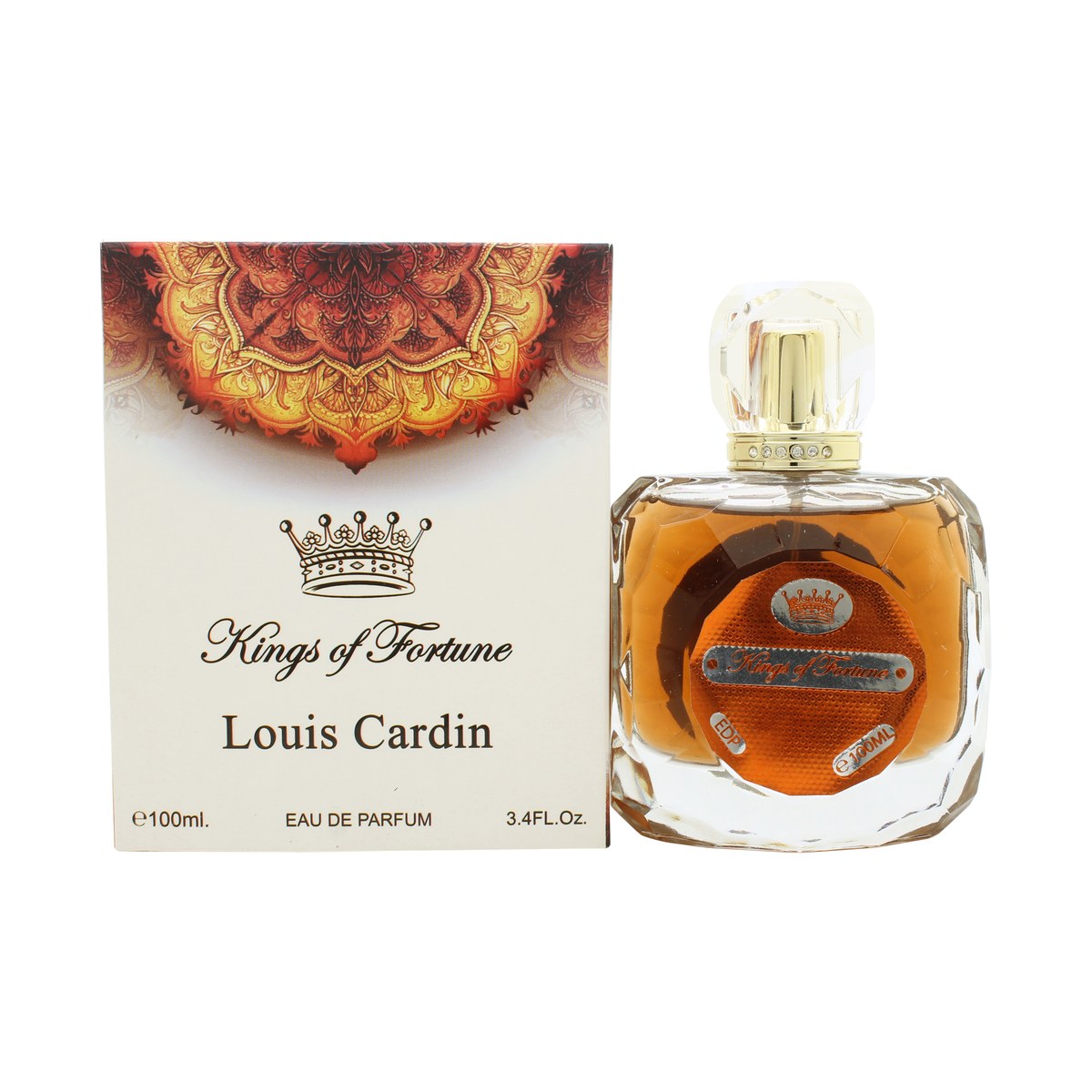 Louis Cardin Kings of Fortune Eau de Parfum 100 ml fra Louis Cardin i sort firkantet flaske med guldkapsel og kongekronelåg