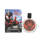 Marvel Spiderman Miles Morales Eau de Toilette 100 ml fra Marvel i sort flakon med rødt Spider-Man motiv og kantet design.