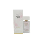 White Tea Eau Florale Eau De Toilette Elizabeth Arden 50 ml, slank klar glasflaske med lyserød væske og gyldne detaljer