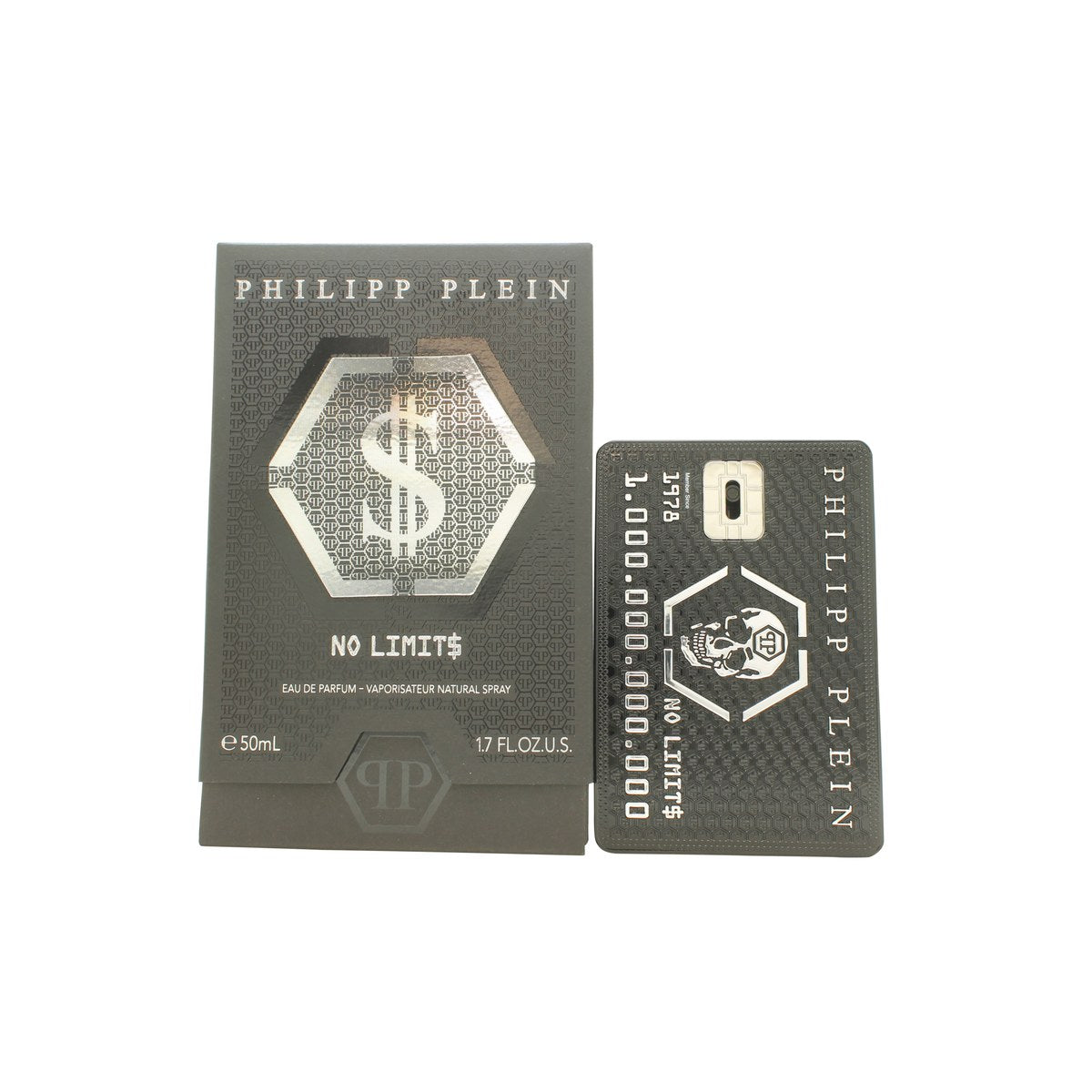Philipp Plein No Limit$ Eau de Parfum 50 ml fra Philipp Plein, sort og guldfarvet kranieformet flakon med blank finish