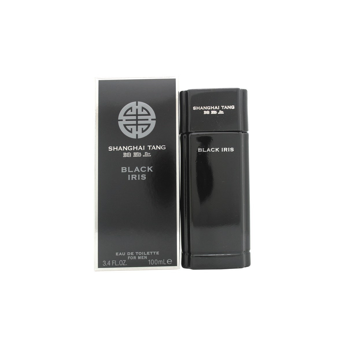 Shanghai Tang Black Iris Eau de Toilette 100ml, Shanghai Tang, 100 ml – mørk glasflakon med sort låg.
