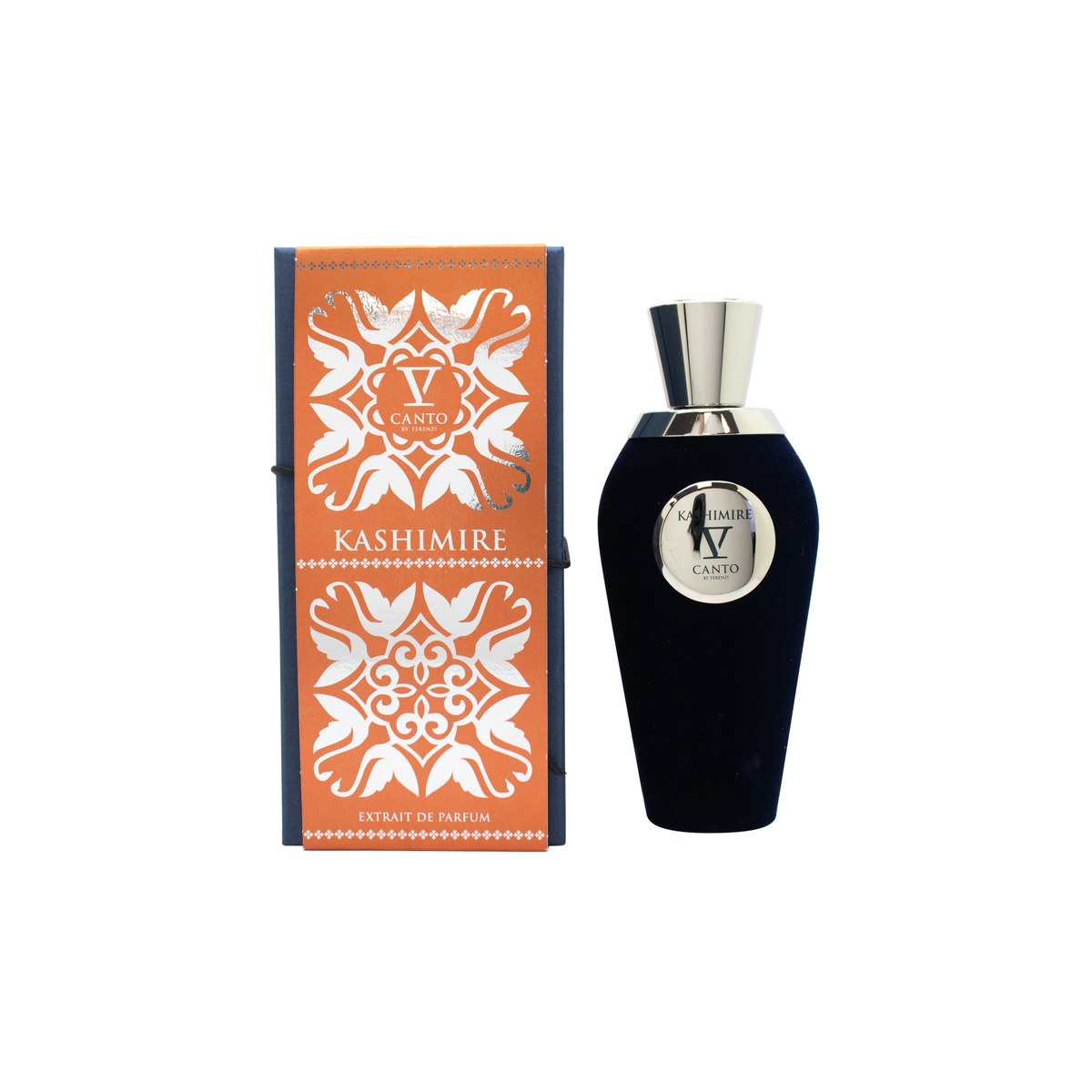Tiziana Terenzi V Canto Kashimire Extrait de Parfum Eau de Parfum 100 ml – mørk firkantet flakon med guldetiket og sort låg