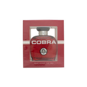 Carroll Shelby Red Cobra Eau de Toilette 100ml fra Carroll Shelby 100 ml klar rød glasflakon med sølvfarvet låg og cobra-logo frontalt