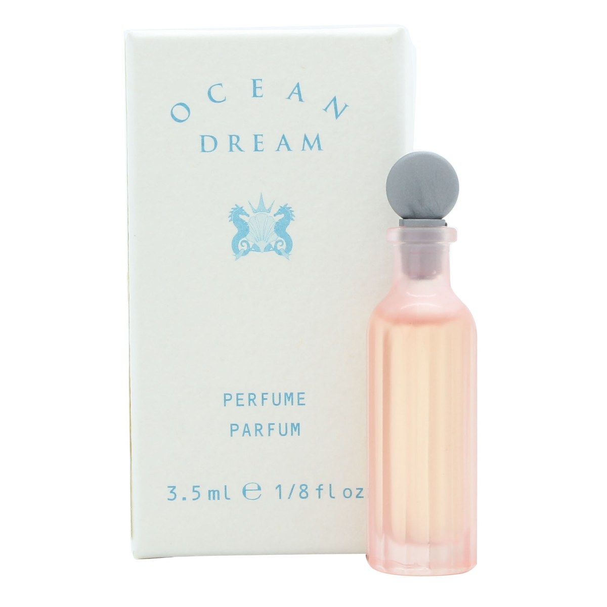 Giorgio Beverly Hills Ocean Dream Eau de Parfum 5 ml, klar glasflaske med havblå væske og guldlåg