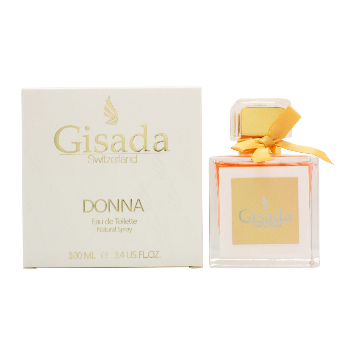 Gisada Donna Women Eau De Toilette, Gisada, 100 ml – elegant parfumeflaske i klart glas med rene linjer og stilrent design
