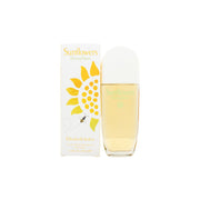 Elizabeth Arden Sunflowers HoneyDaze Eau de Toilette 100 ml i gylden glasflakon med rund form og solgul prop