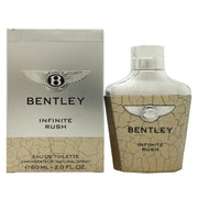 Bentley Infinite Rush Eau de Toilette 60 ml, Bentley – klar blåtonet glasflakon med sølvprop og stramt, maskulint design