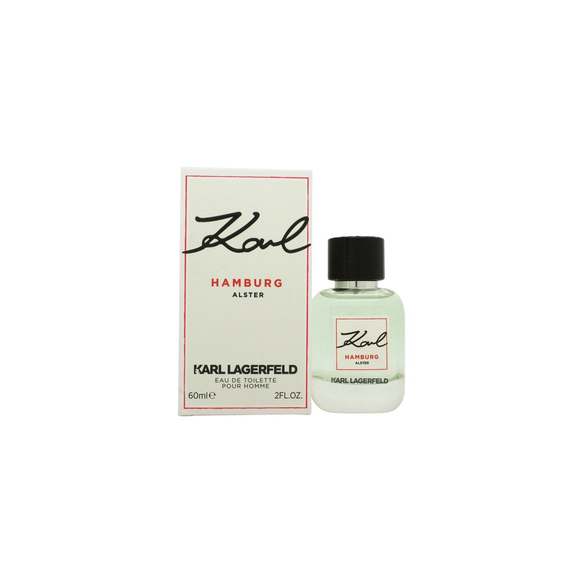 Karl Lagerfeld Karl Hamburg Alster Eau de Toilette 60 ml fra Karl Lagerfeld, klar glasflaske med mørkeblå bund og sølv låg i minimalistisk design