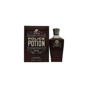 Police Potion For Her Eau de Parfum, Police, 100 ml – lilla flakon formet som kranie med gulddetaljer og ornamenteret låg