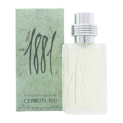 Cerruti 1881 Eau de Toilette, Cerruti, 50 ml – klar glasflaske med afrundede skuldre, sølvfarvet låg og lysegul duft