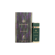 Maison Alhambra Sceptre Malachite Eau de Parfum 100 ml – smaragdgrøn flakon med gulddetaljer og cylindrisk form