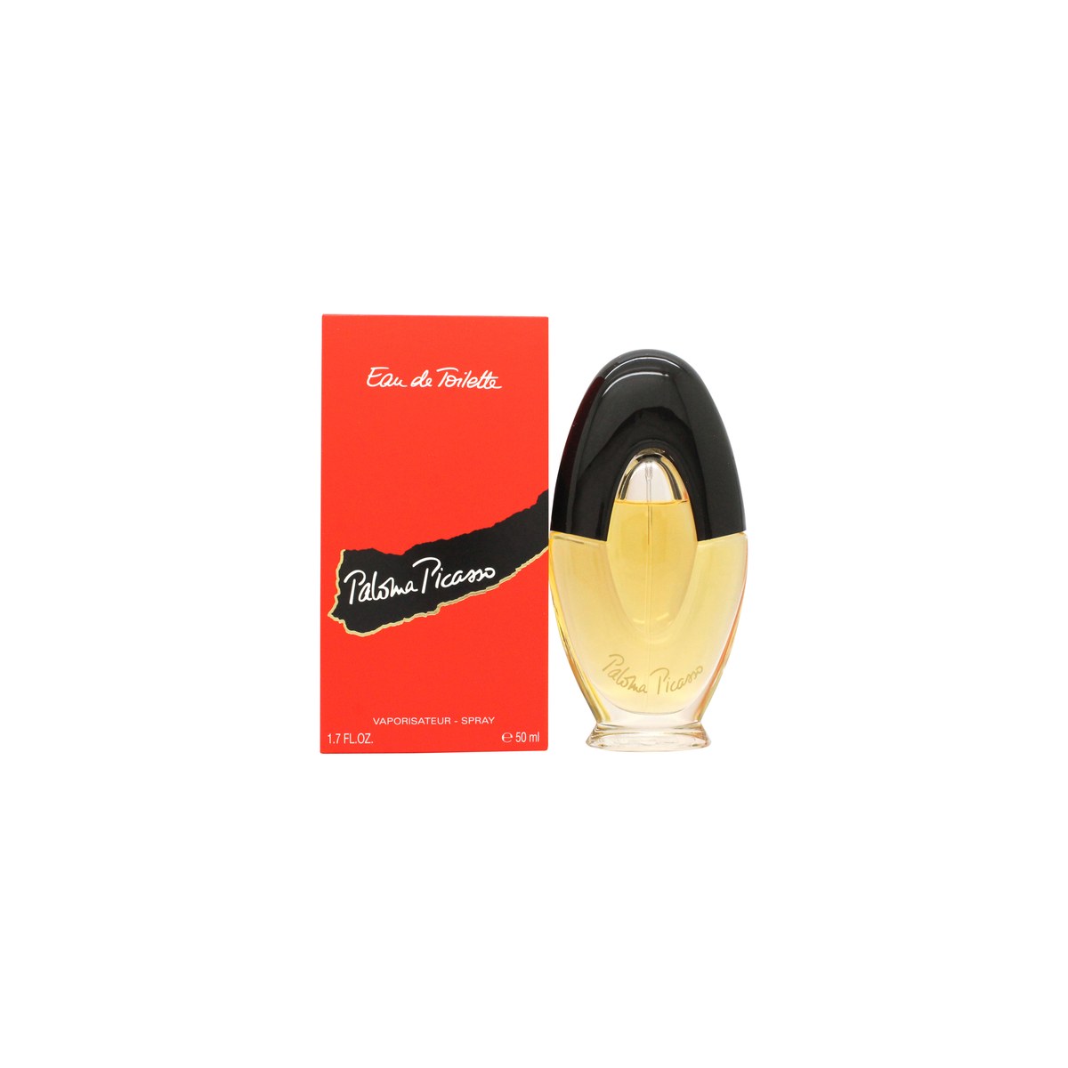 Paloma Picasso Eau de Toilette 50ml fra Paloma Picasso, 50 ml flakon i sort glas med gylden kork og grafisk mønster