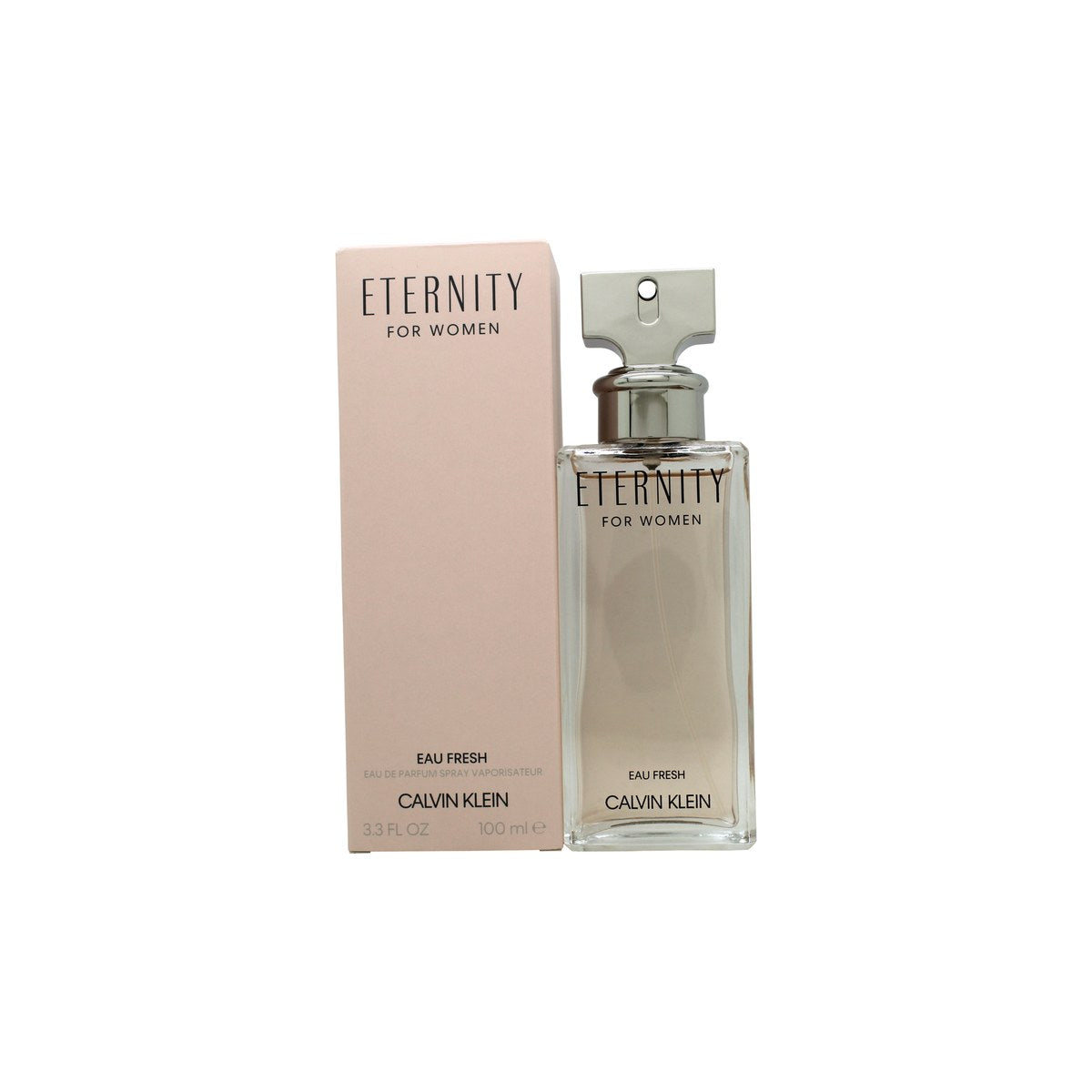 Calvin Klein Eternity Eau Fresh Eau de Parfum 100 ml fra Calvin Klein i klar glasflakon med lyserød duft og sølvkork