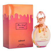 Miss Armaf Attitude Eau De Parfum 100ml fra Armaf, 100 ml i lyserød rektangulær glasflakon med guldfarvet låg