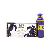 Alexandre.J Iris Violet Eau de Parfum 100 ml – lilla, rektangulær flakon i metal med gulddetaljer og oval medaljon