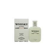Evaflor Whisky Homme Sport Eau de Toilette 100 ml – klar blåtonet glasflaske med sølvfarvet kapsel og sporty design