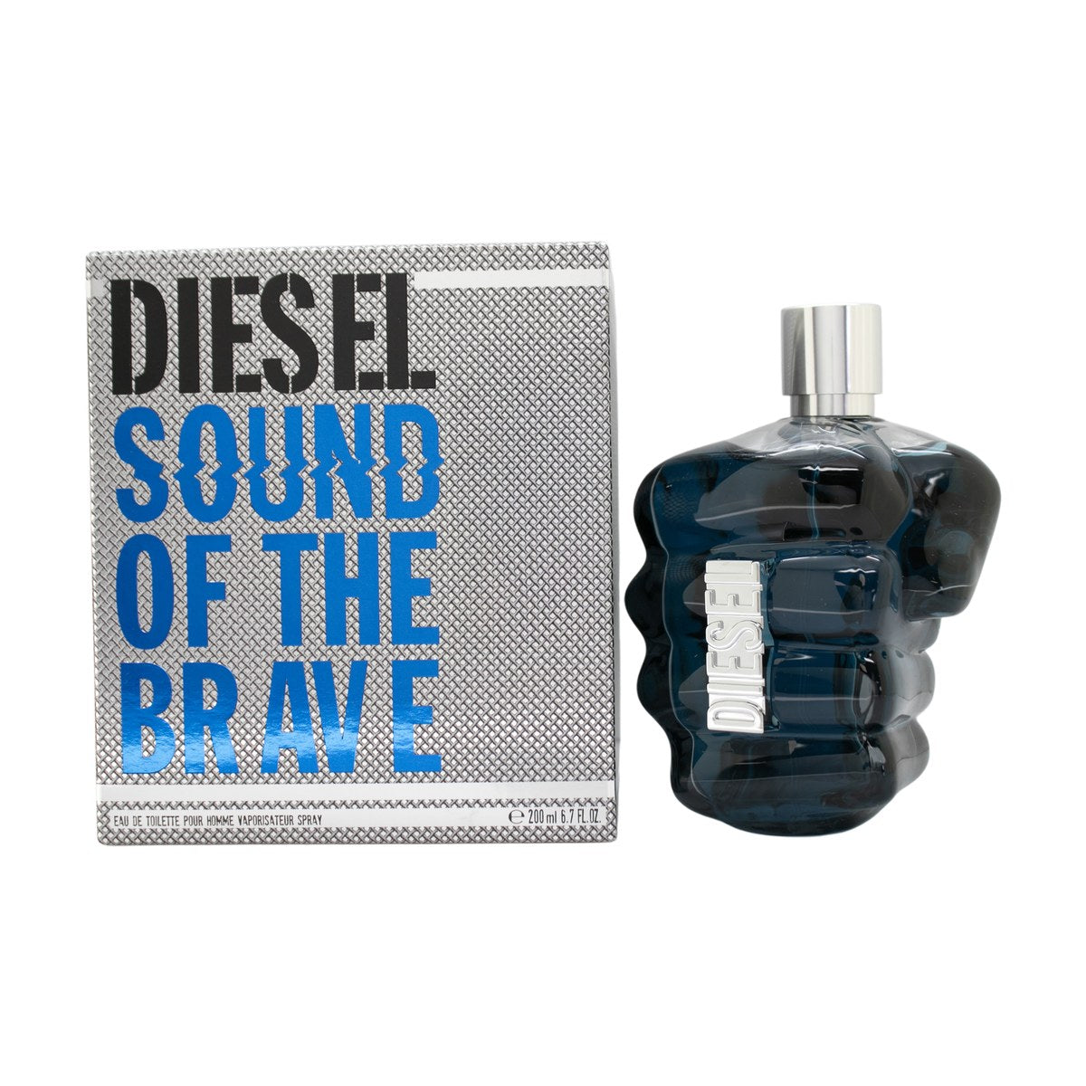 Diesel Sound Of The Brave Eau de Toilette 200 ml, Diesel – sort knytnæveformet flakon med gul logo