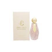 Jimmy Choo Tempting Rose Eau de Parfum 125 ml – rund, facetslebet rosa glasflaske med sølvfarvet låg og elegant design.