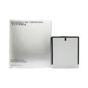 Porche Design Porche Titan Eau de Toilette 50 ml fra Porsche Design, cylindrisk sølvfarvet flakon i børstet metal med sort top