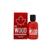 DSquared² Red Wood Eau de Toilette 100 ml, DSquared² – dybrød glasflaske med sølvprop og enkelt, moderne design