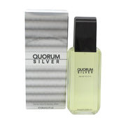 Antonio Puig Quorum Silver Eau de Toilette 100 ml, Antonio Puig – sølvfarvet flakon i matteret glas med sort låg