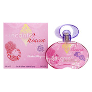 Salvatore Ferragamo Incanto Heaven Eau de Toilette 100 ml i buet lyserød glasflakon med sølvkork og transparent finish