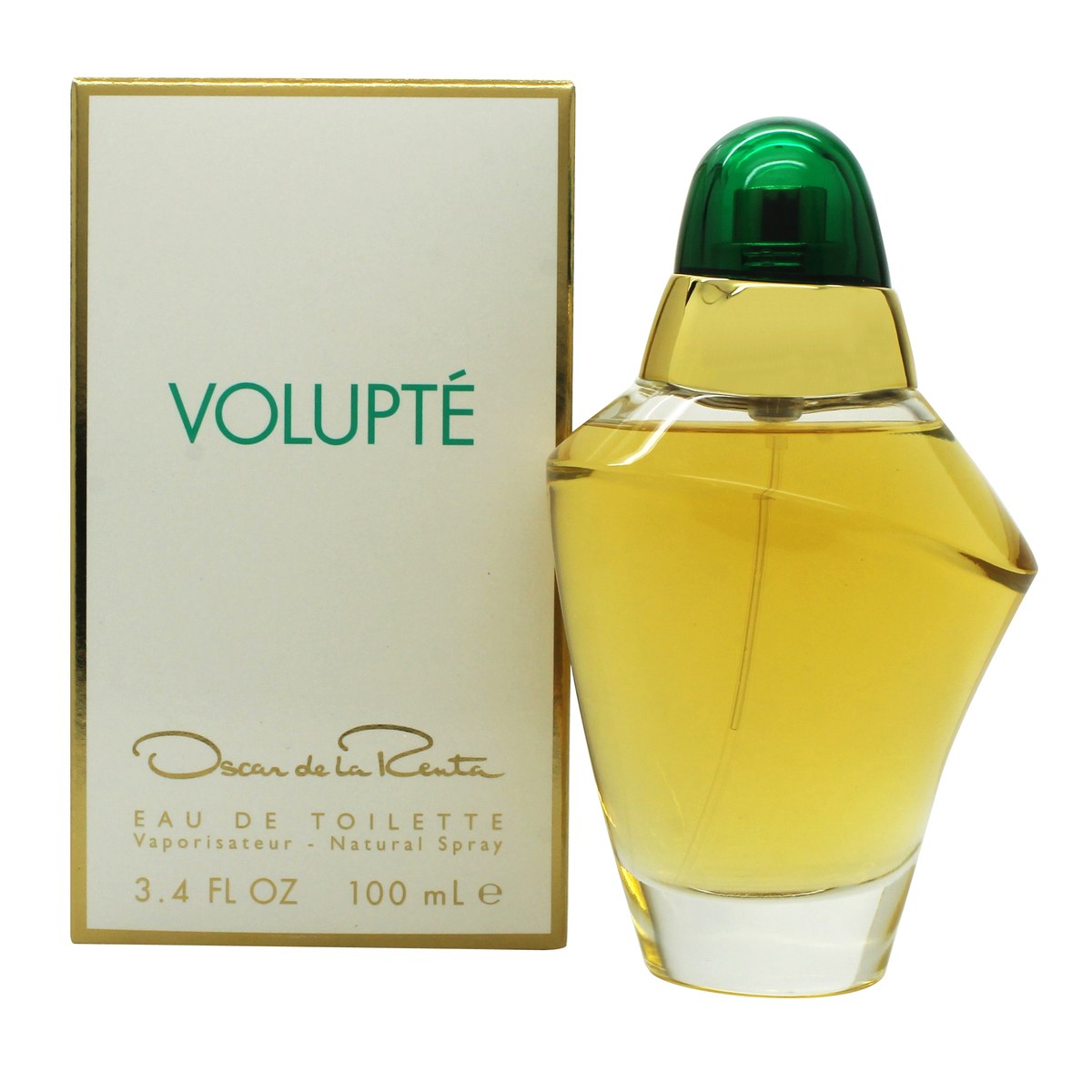 Oscar De La Renta Volupte Eau de Toilette 100ml Oscar de la Renta 100 ml flakon i klart glas med gul væske og guldkuglehætte