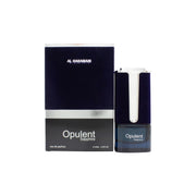Al Haramain Opulent Sapphire Eau de Parfum 100 ml fra Al Haramain, blå glasflakon med gulddetaljer og geometrisk låg