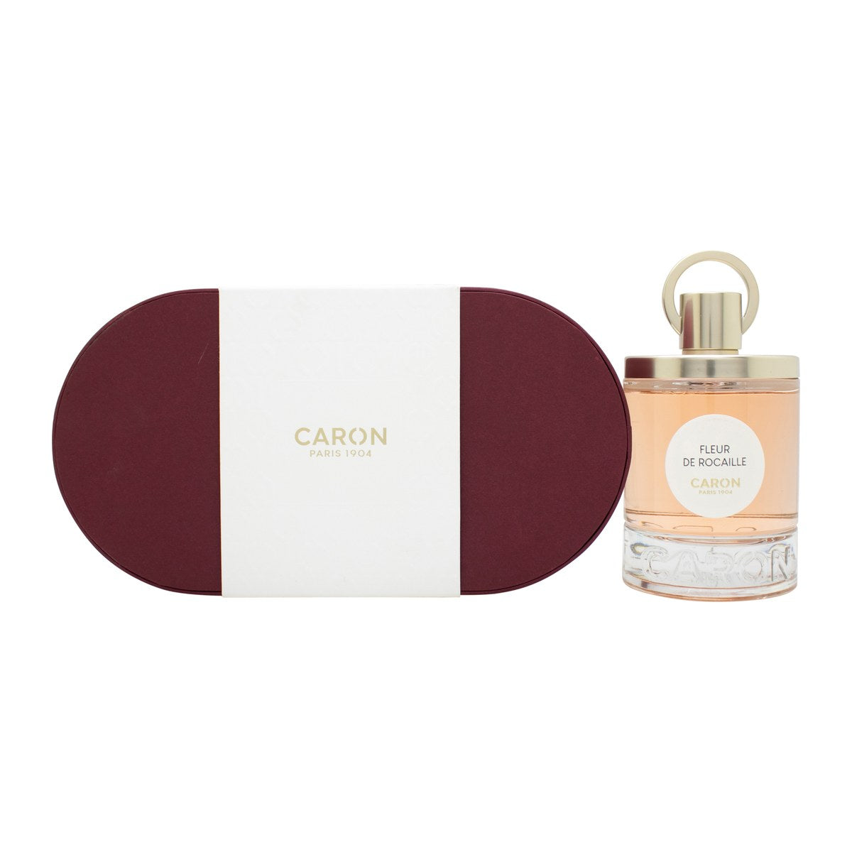 Caron Fleur de Rocaille Eau de Parfum 100 ml fra Caron, riflet klar glasflakon med gylden kork og sort kvast.