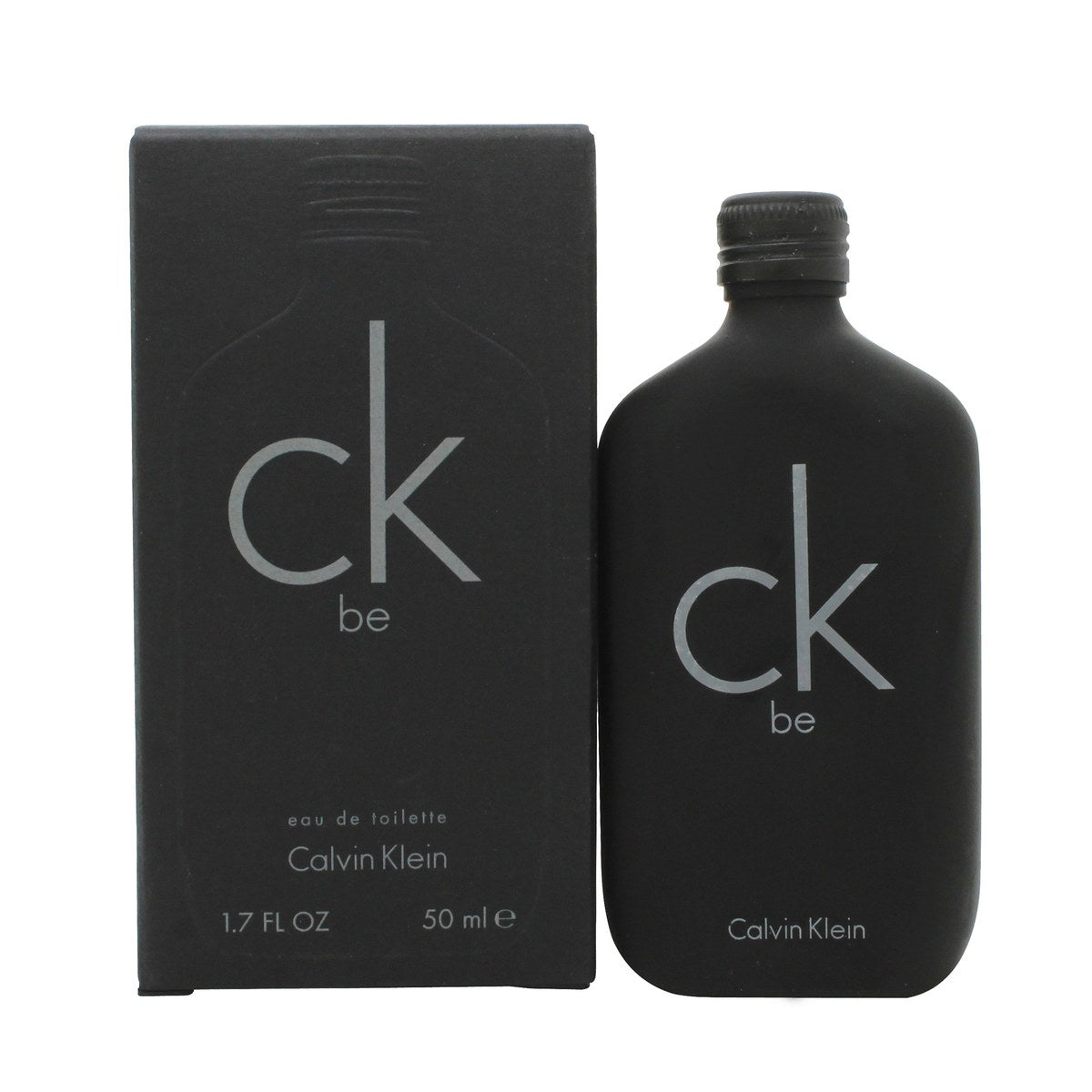 Ck Be Eau De Toilette Calvin Klein 50 ml sort minimalistisk cylindrisk parfumeflaske med mat finish og diskret logo