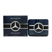 Mercedes-Benz Sign Eau de Parfum 100ml – sort rektangulær flakon med gulddetaljer og magnetisk hætte i minimalistisk design