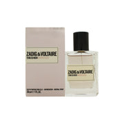 This Is Her! Undressed Eau De Parfum Zadig & Voltaire 30 ml, kvadratisk sprayflaske i nude mat glas med minimalistisk sort tekst