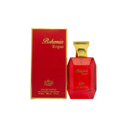 Prime Collection Bohemia Rogue Eau de Parfum 100 ml, Prime Collection, mørk glasflaske med sort låg og gyldne detaljer.