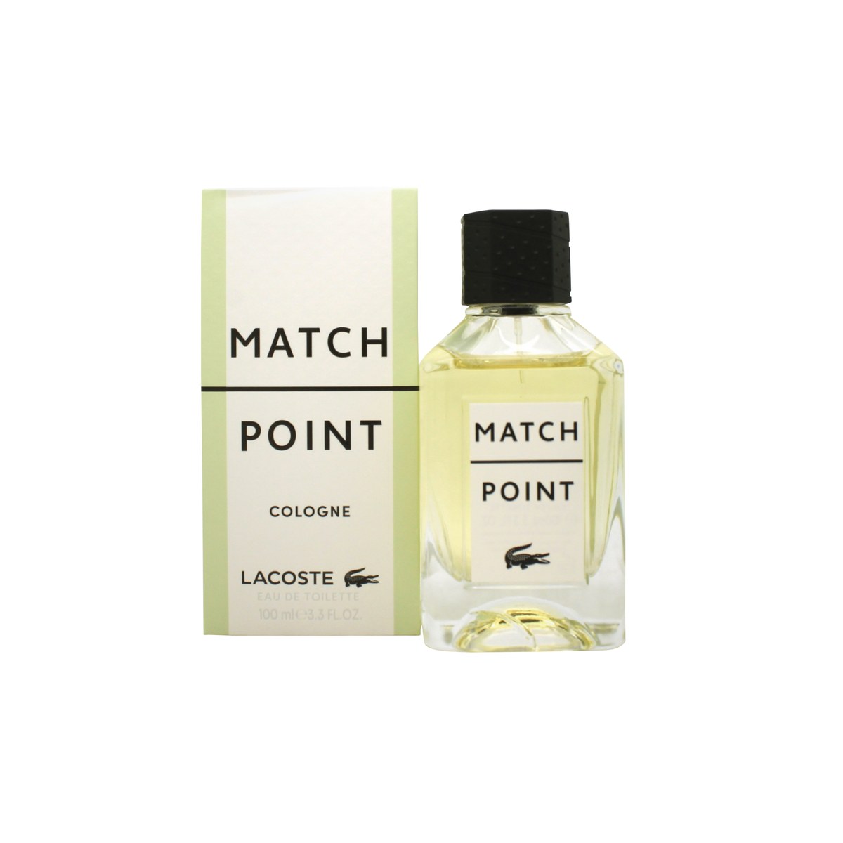 Lacoste Match Point Cologne Eau de Toilette 100 ml fra Lacoste, klar glasflaske med lyseblå tone og sølvlåg