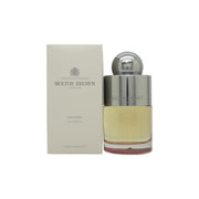 Molton Brown Rose Dunes Eau de Toilette 100 ml – klar cylindrisk glasflaske med ravfarvet duft og sølv låg