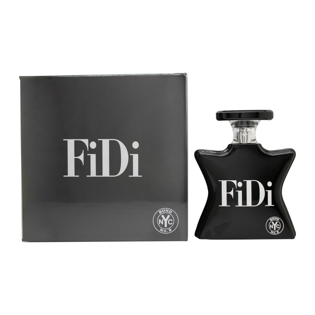 Bond No 9 FiDi Eau de Parfum 100 ml – gylden stjerneformet flakon med sort grafitti-logo og rund hætte